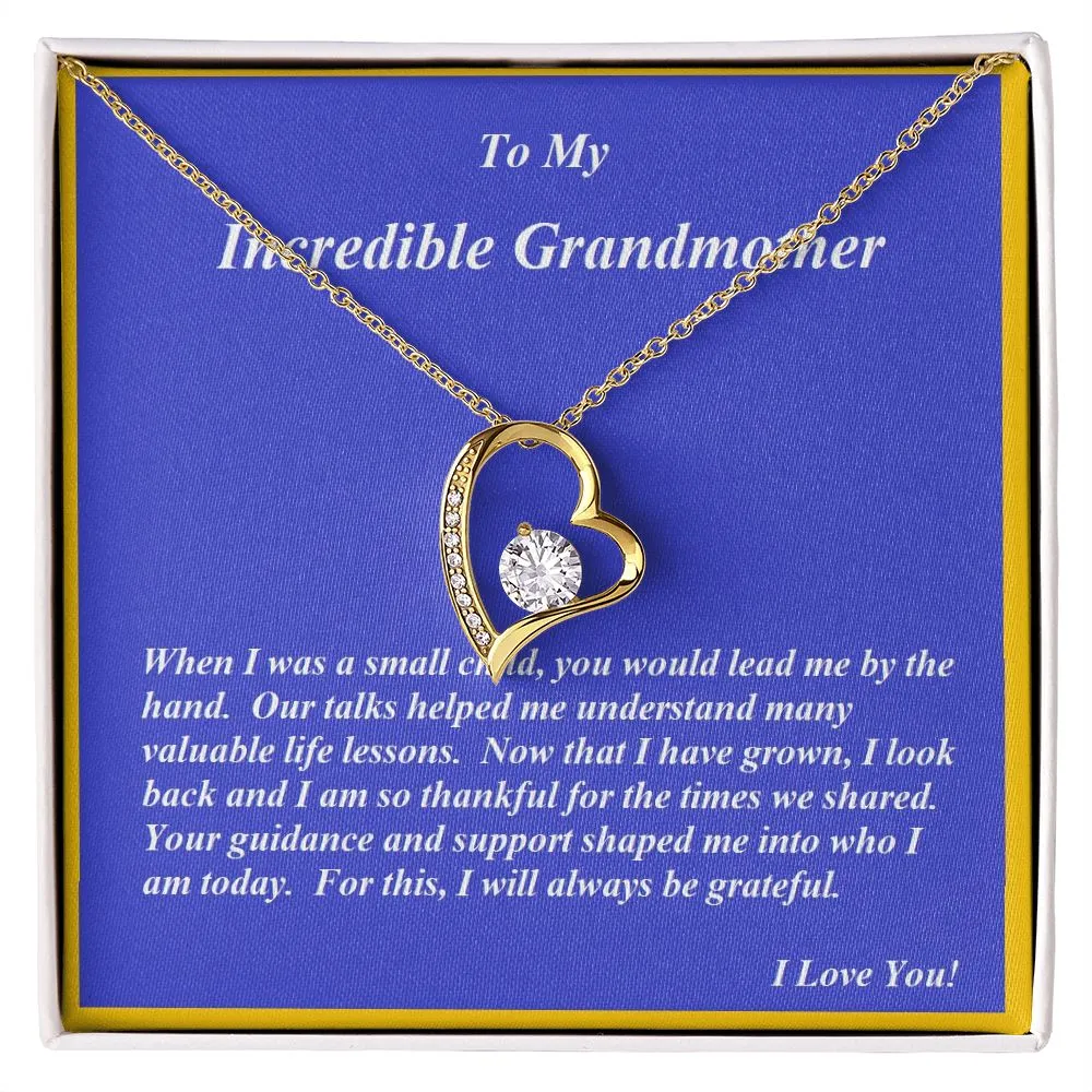 Forever Love Necklace, For Her, Grandmother, For Grandmama, Mother, Christmas, Birthday, with Message Card