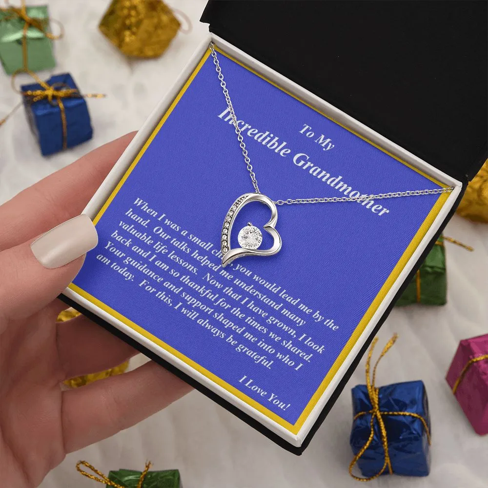 Forever Love Necklace, For Her, Grandmother, For Grandmama, Mother, Christmas, Birthday, with Message Card