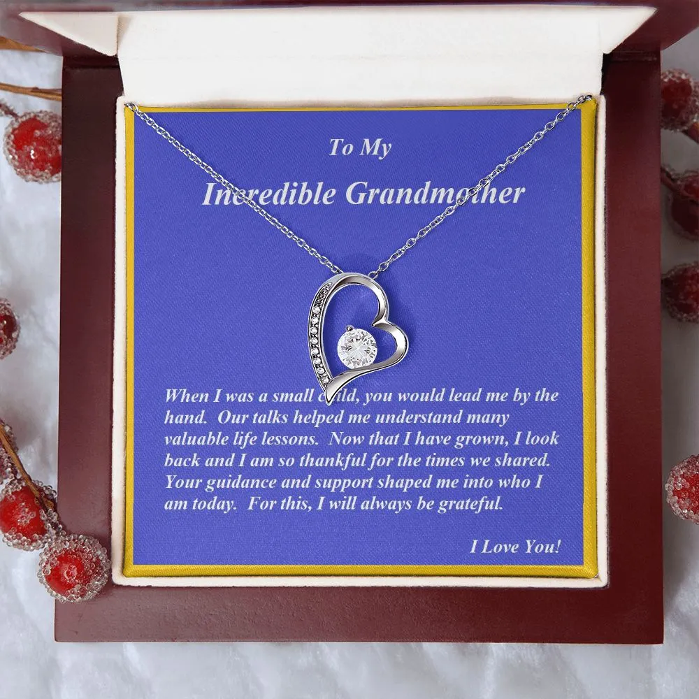 Forever Love Necklace, For Her, Grandmother, For Grandmama, Mother, Christmas, Birthday, with Message Card