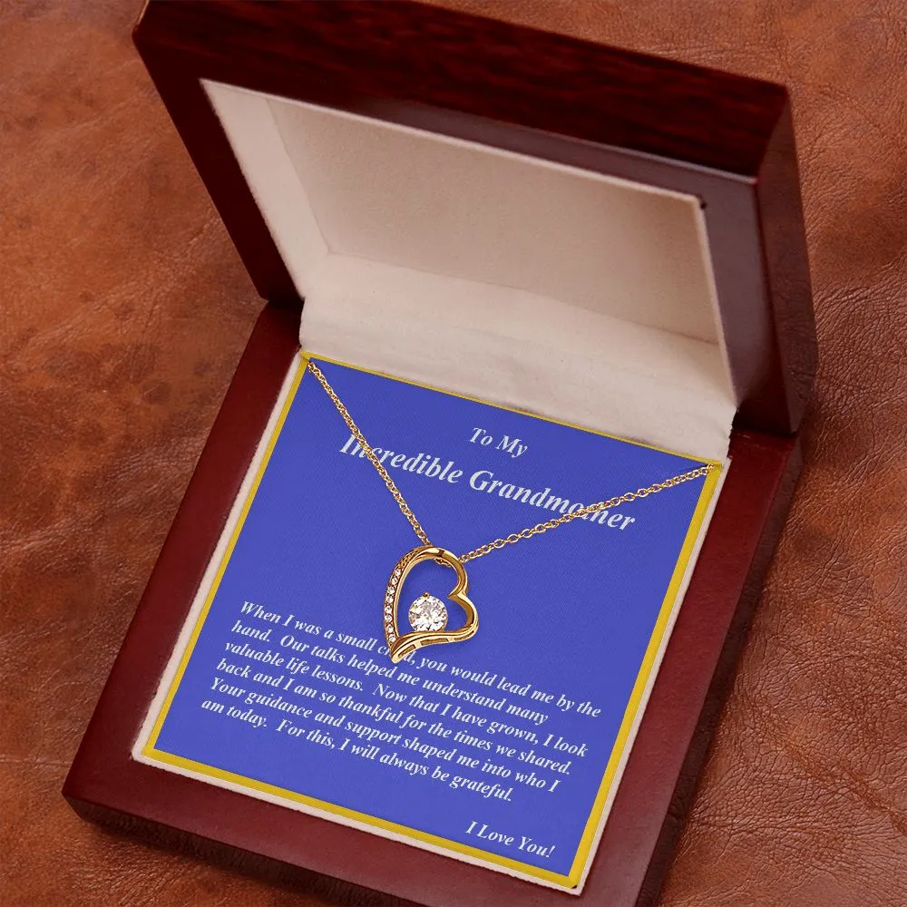 Forever Love Necklace, For Her, Grandmother, For Grandmama, Mother, Christmas, Birthday, with Message Card
