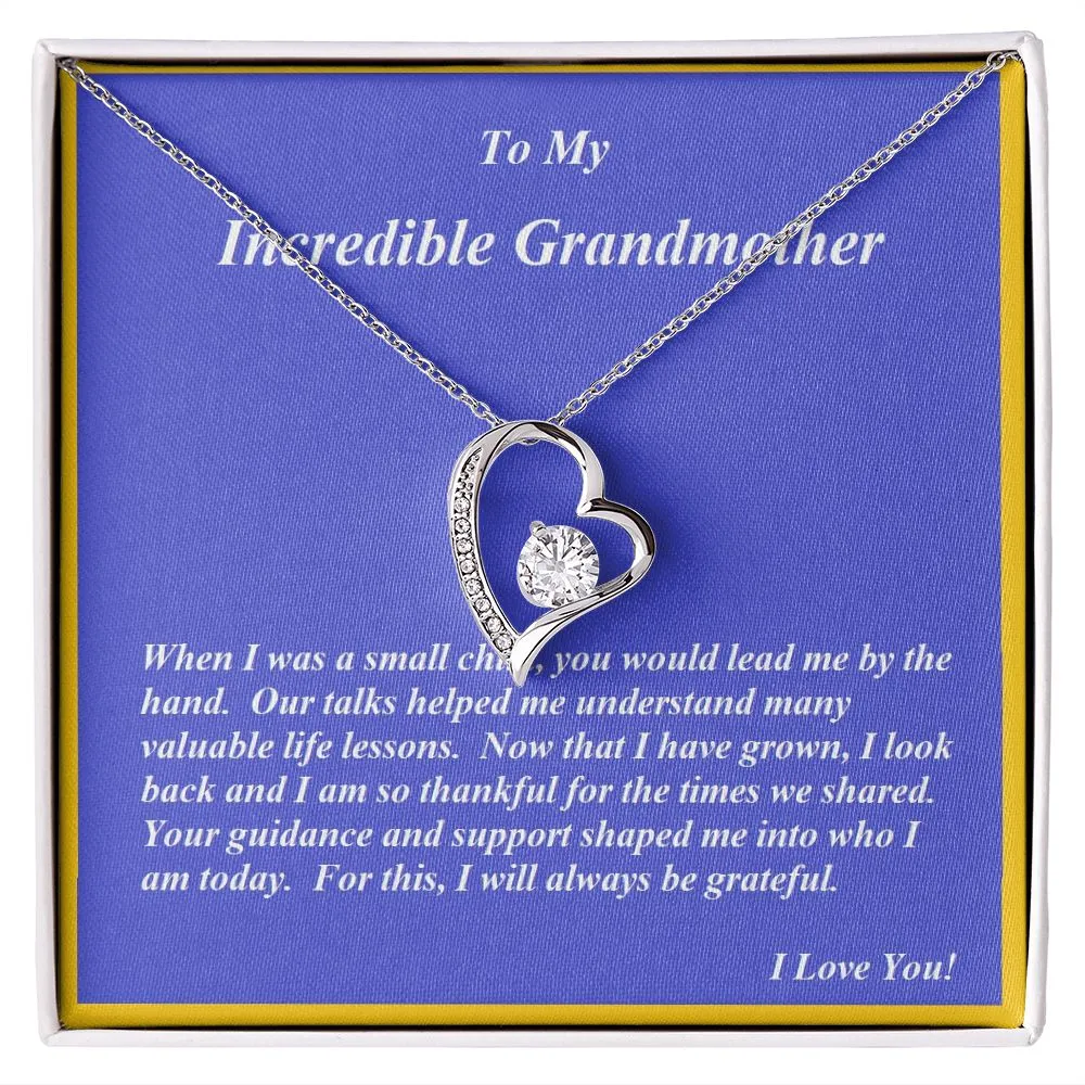 Forever Love Necklace, For Her, Grandmother, For Grandmama, Mother, Christmas, Birthday, with Message Card
