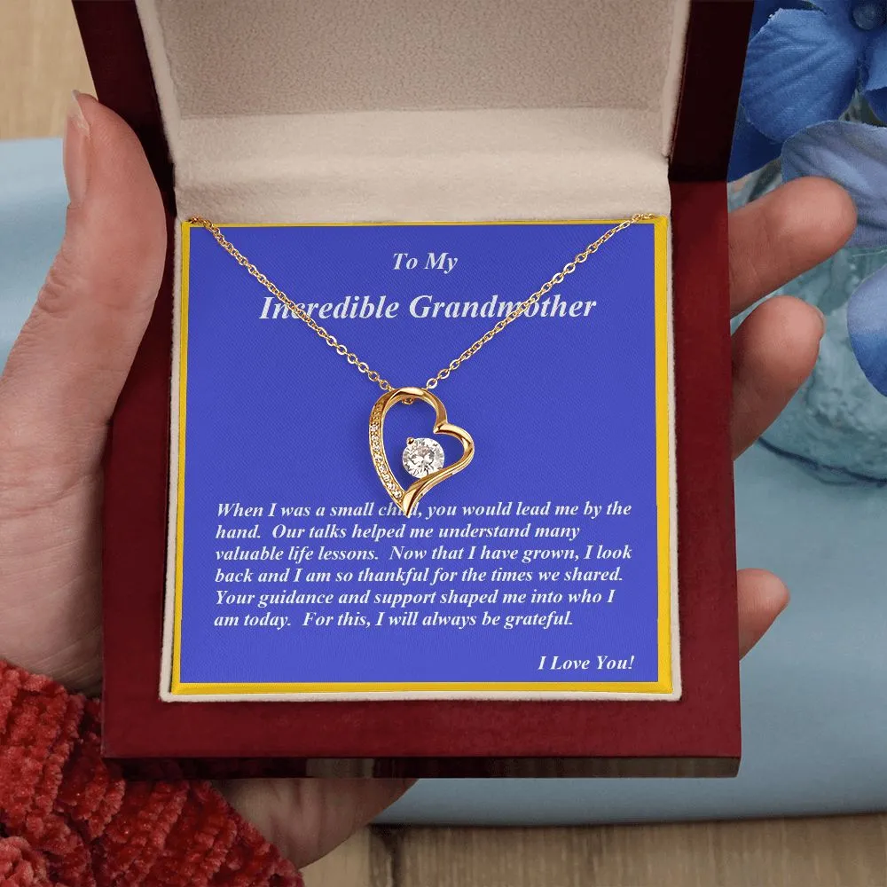 Forever Love Necklace, For Her, Grandmother, For Grandmama, Mother, Christmas, Birthday, with Message Card