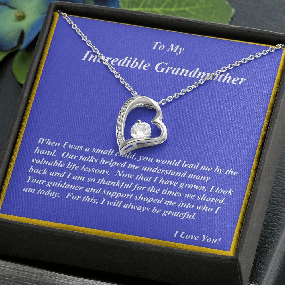 Forever Love Necklace, For Her, Grandmother, For Grandmama, Mother, Christmas, Birthday, with Message Card