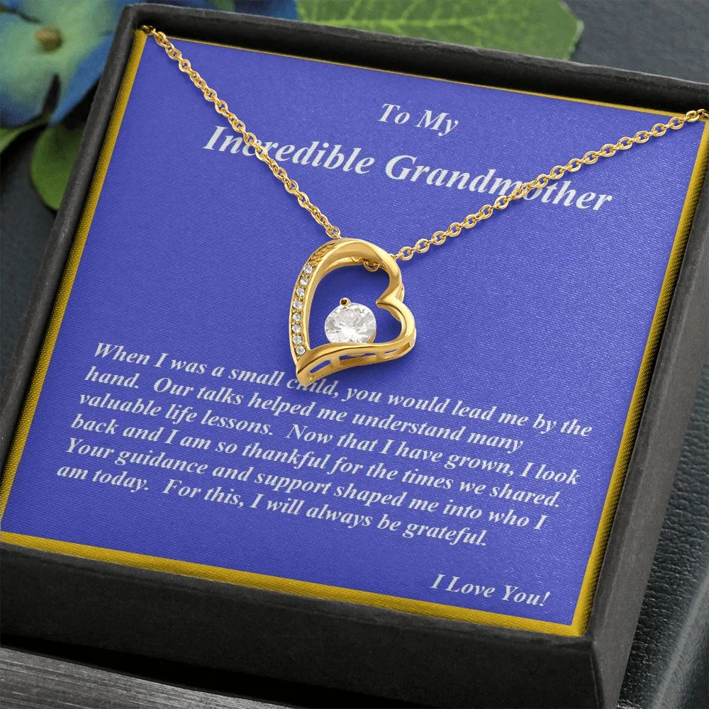 Forever Love Necklace, For Her, Grandmother, For Grandmama, Mother, Christmas, Birthday, with Message Card