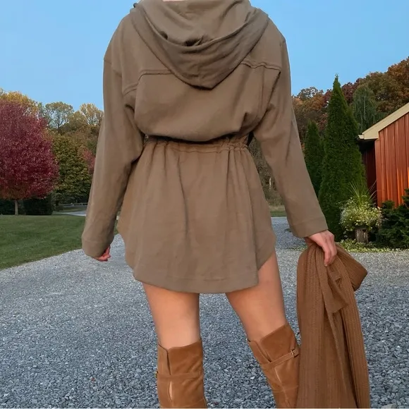 Free People Beach Relaxed Fit Cotton Knit Oversized Cardigan Tunic Mini Dress XS