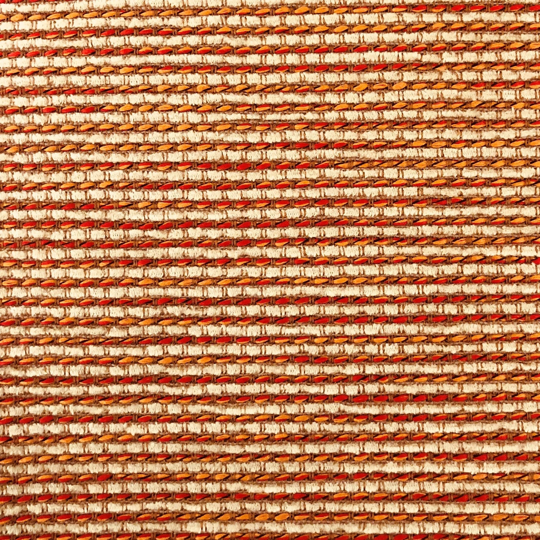 French Brick Orange and Beige Luxury Throw Pillow