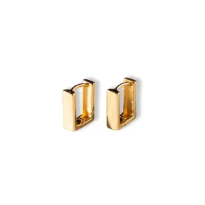 Gilded Earrings - Rectangle Huggies