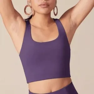 Girlfriend Collective Paloma Longline Sports Bra Blackberry Purple SZ S NWT