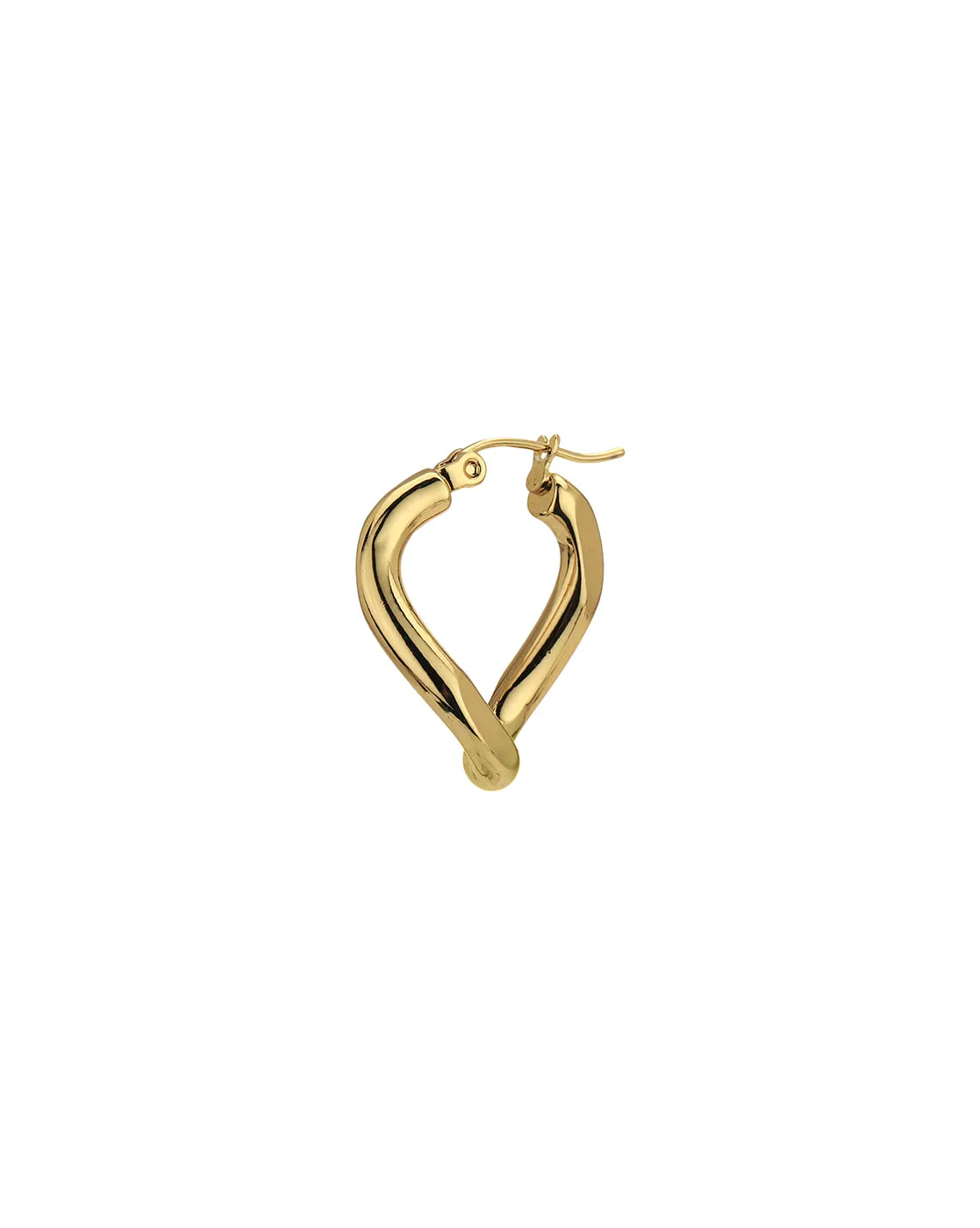 Gold Plated Contemporary Hoop Earring for women
