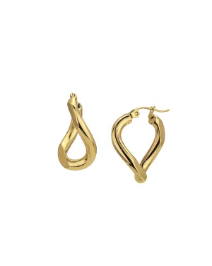 Gold Plated Contemporary Hoop Earring for women