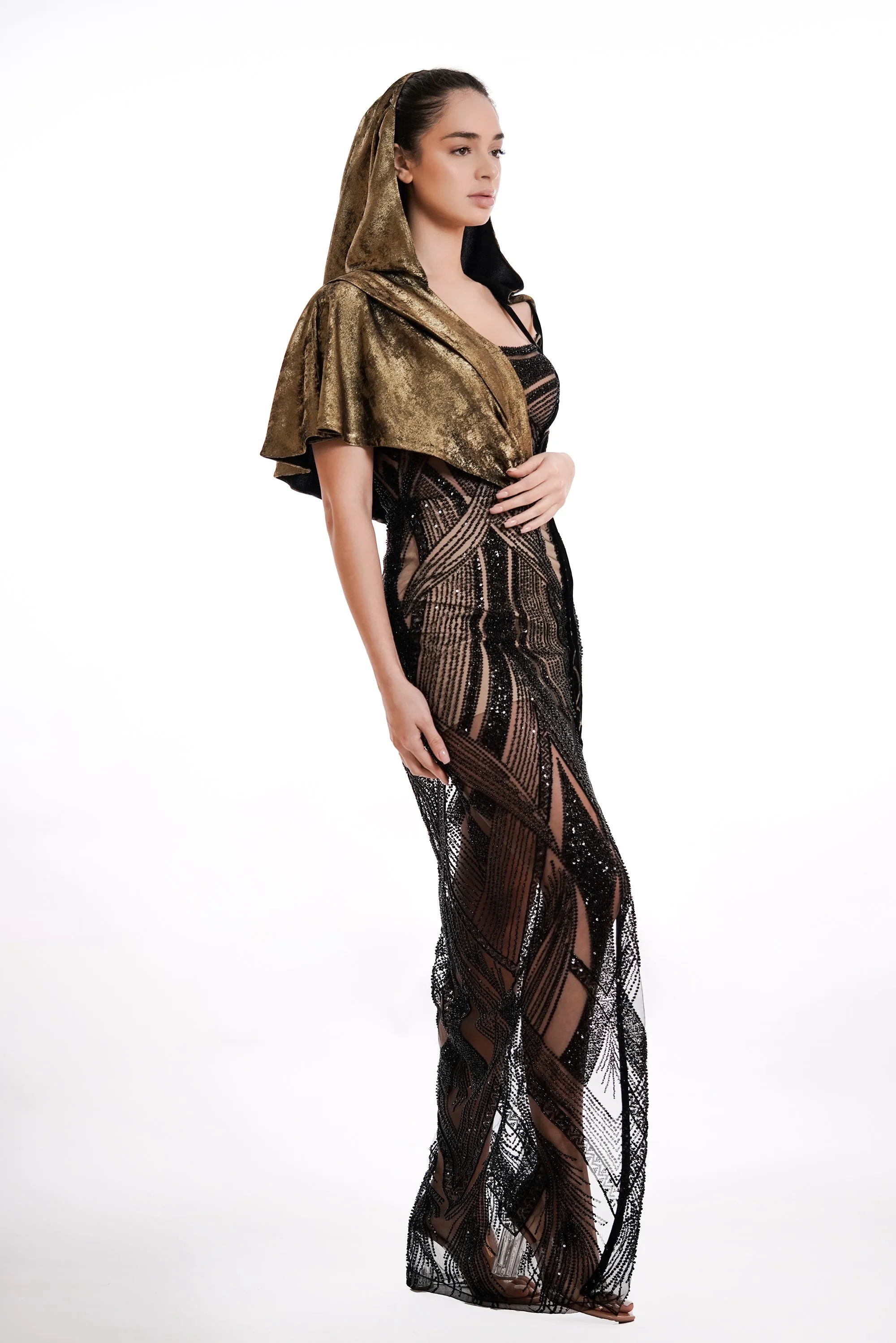 Golden Noir Dress