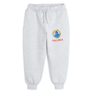 Grey Embroidered Parrot Joggers