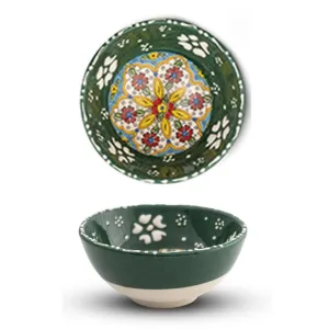 Handmade Ceramic Bowl Mexican Green 8cm