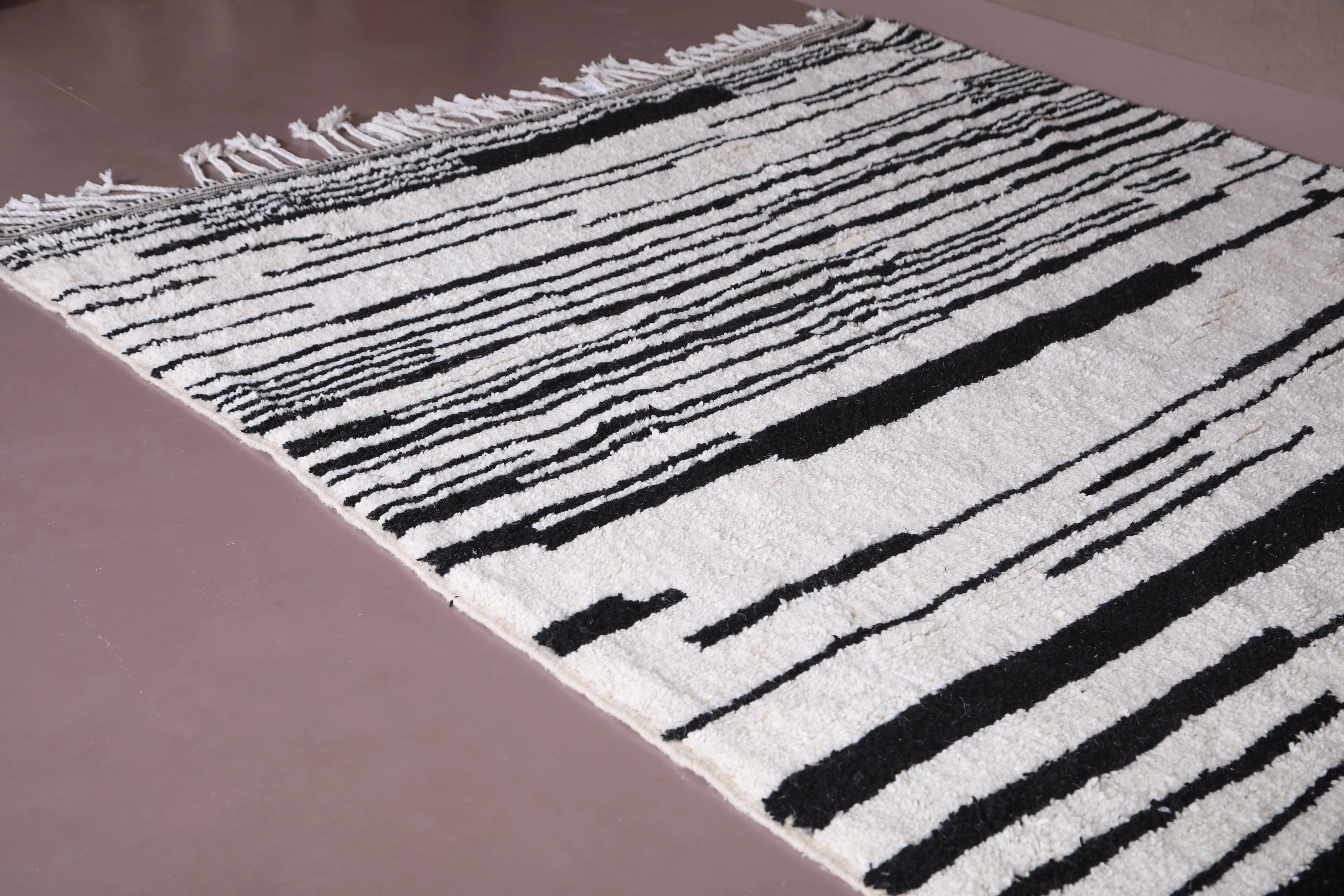 Handmade custom Moroccan rug - wool berber carpet