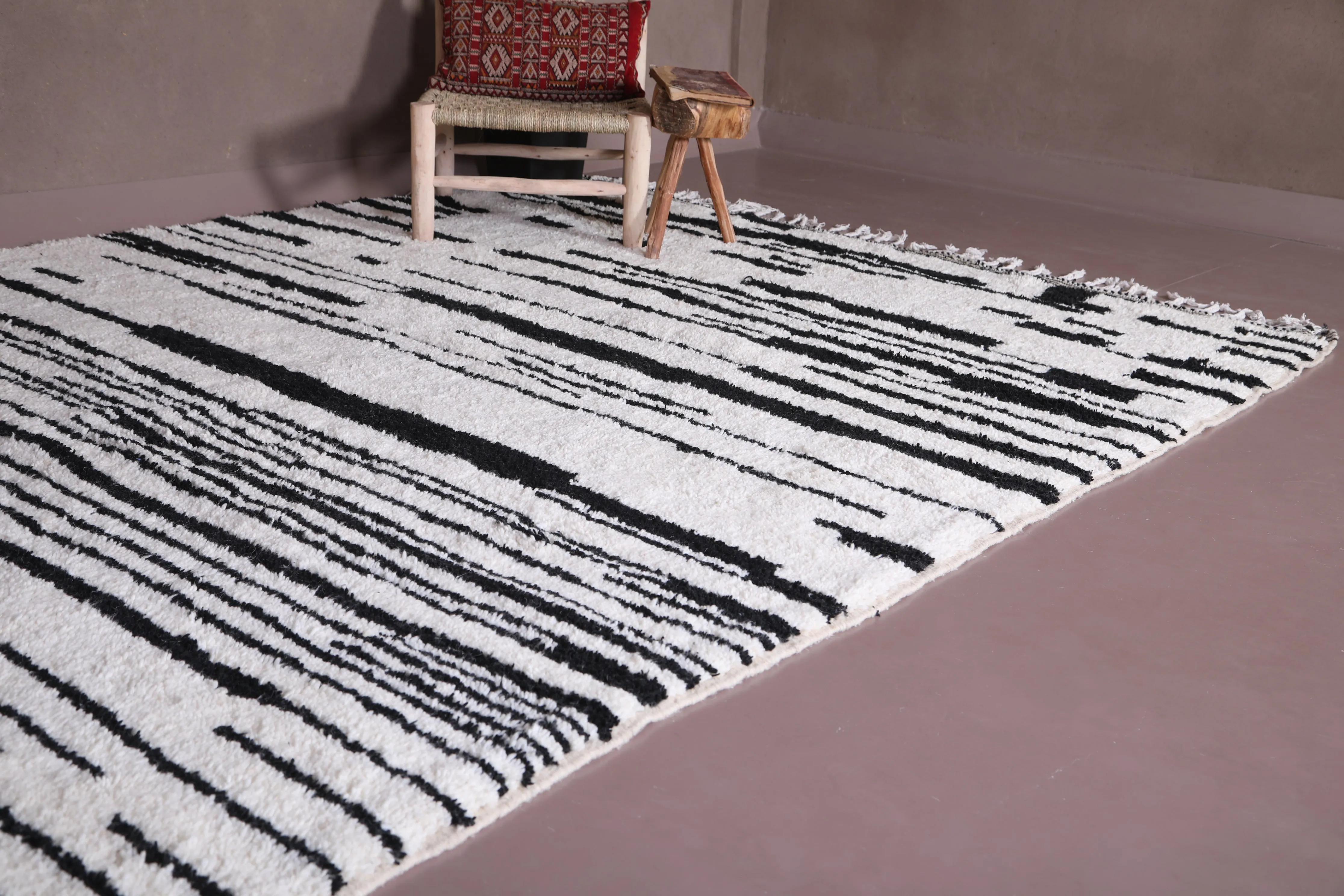 Handmade custom Moroccan rug - wool berber carpet