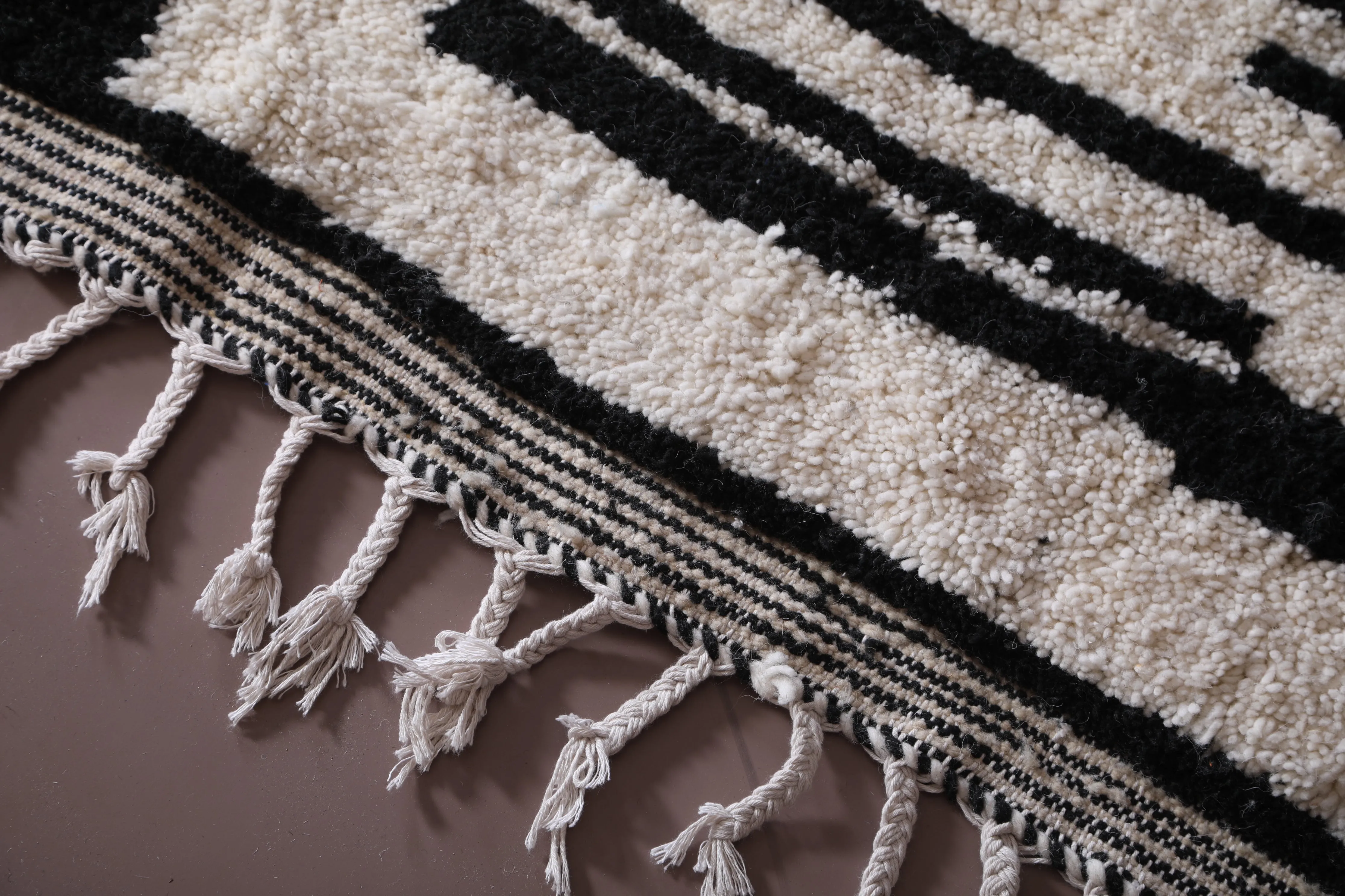 Handmade custom Moroccan rug - wool berber carpet