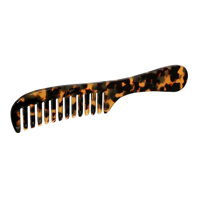 Handmade French Dark Tortoiseshell Handle Comb