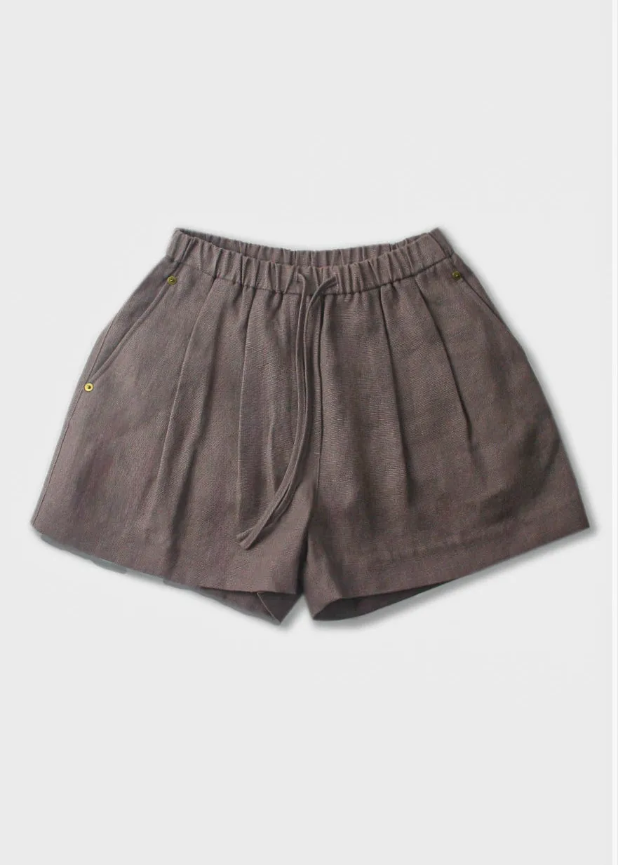 Handmade Hemp Shorts in Dusty Purple