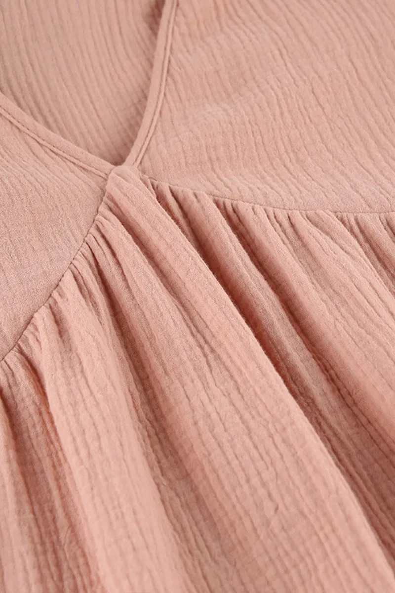 HBR1167 Breezy Balloon-Sleeve Dress