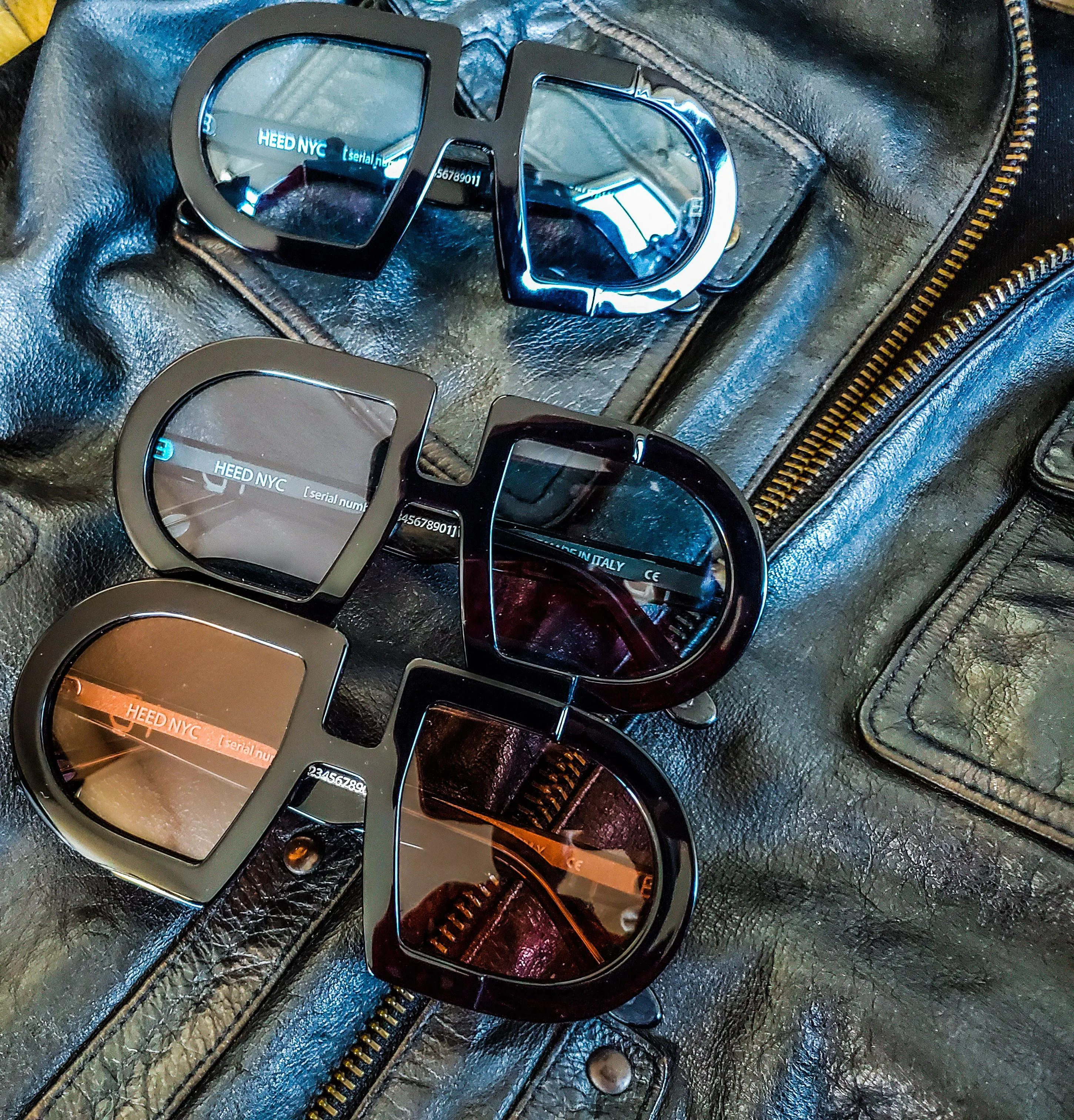 HEED NYC Luxury Black Frame "Blue Tint" Eyewear