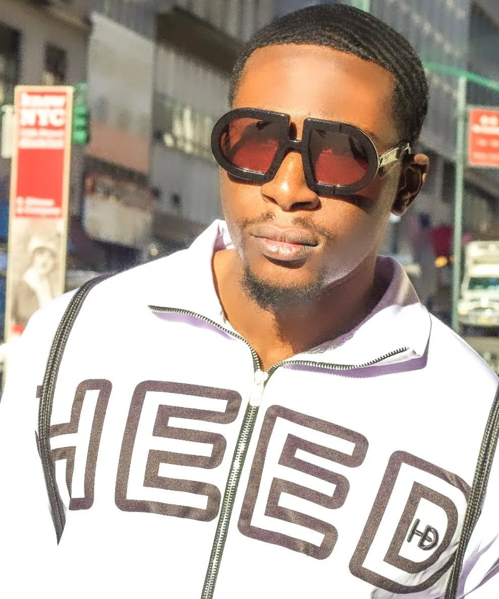 HEED NYC Luxury Black Frame "Rose Tint" Eyewear