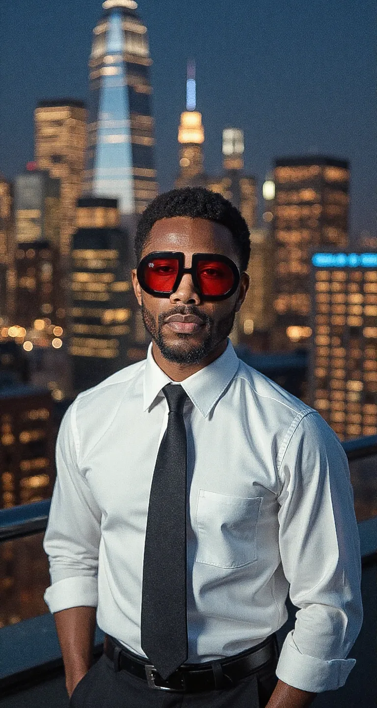 HEED NYC Luxury Black Frame "Rose Tint" Eyewear
