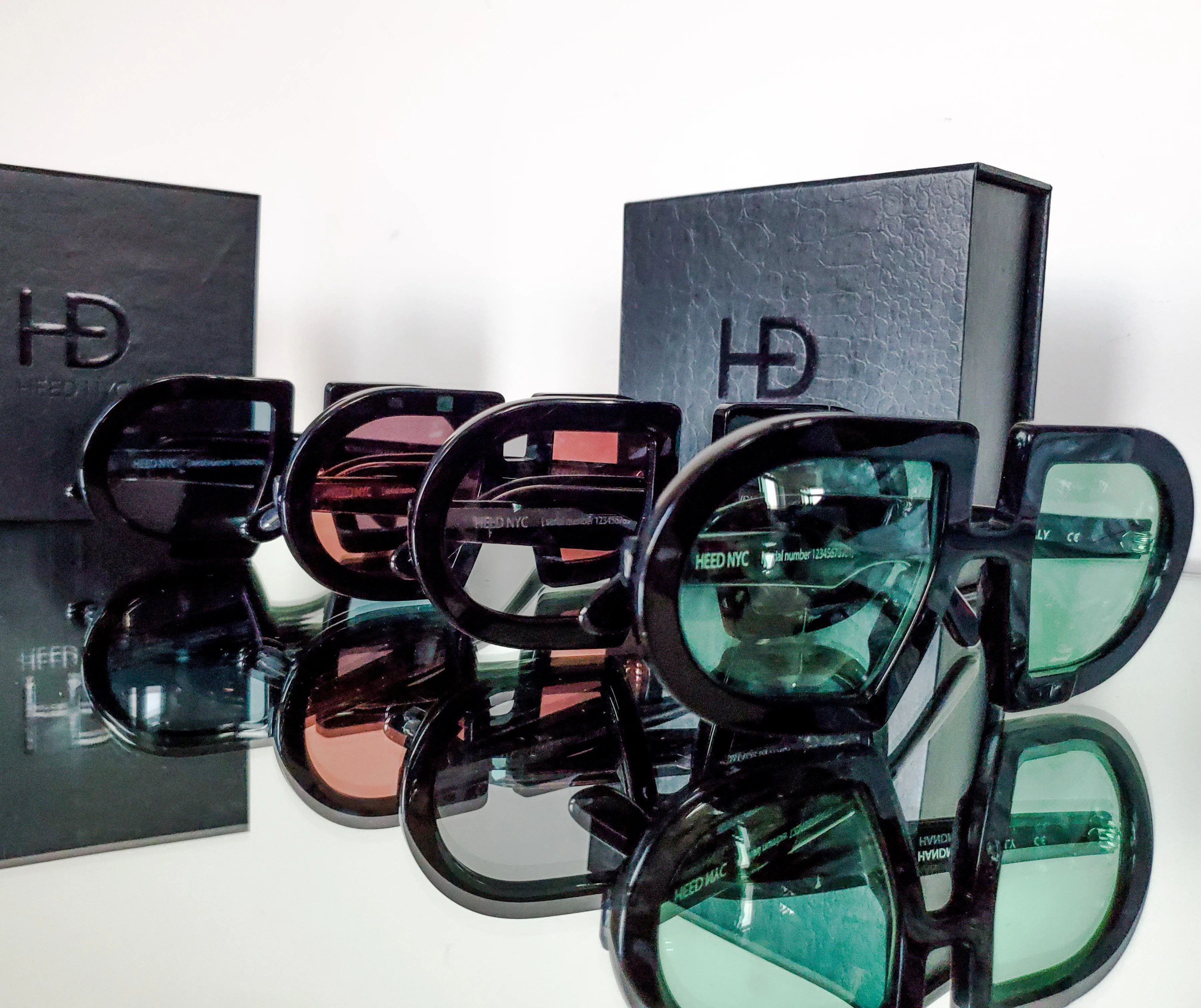 HEED NYC Luxury Black Frame "Rose Tint" Eyewear