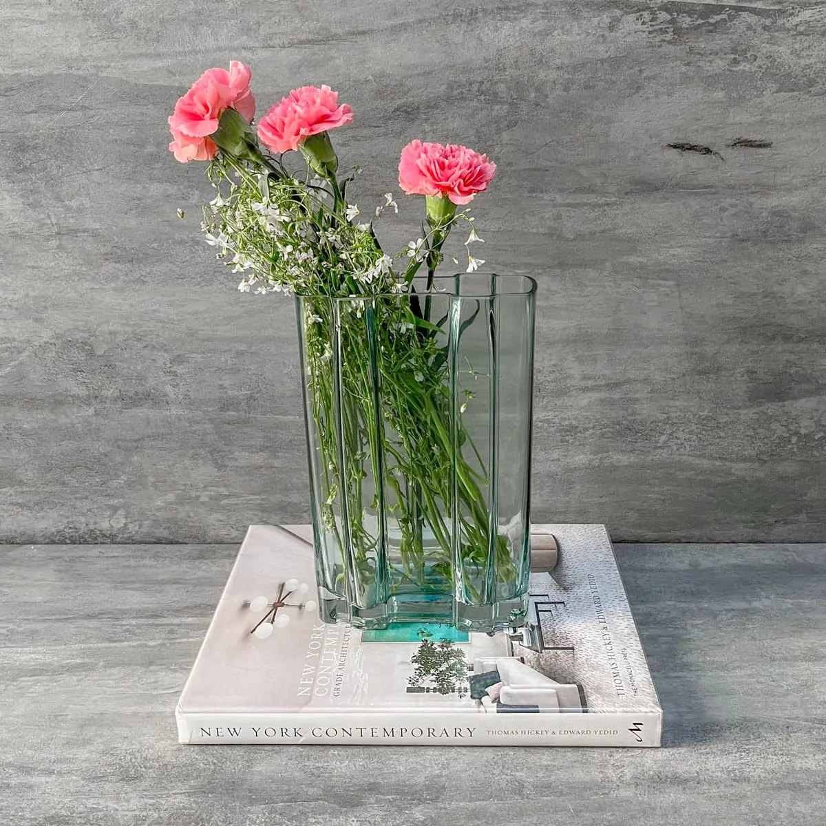 Home Artisan Cayden Sea Green Glass Vase