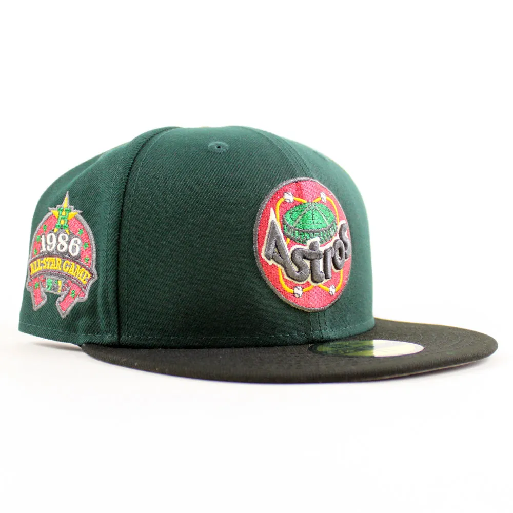 Houston Astros 1986 All Star Game New Era 59Fifty Fitted Hat (Green Black Gray Under Brim)