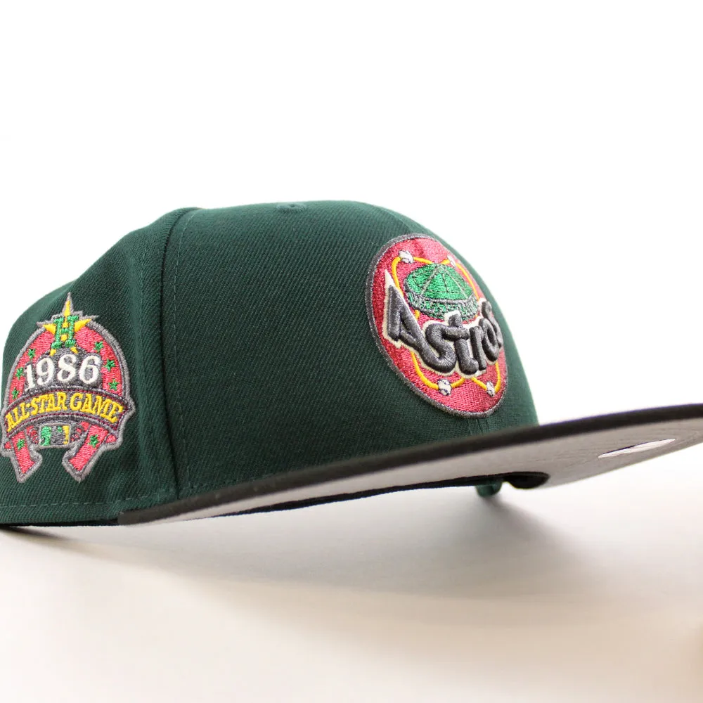 Houston Astros 1986 All Star Game New Era 59Fifty Fitted Hat (Green Black Gray Under Brim)