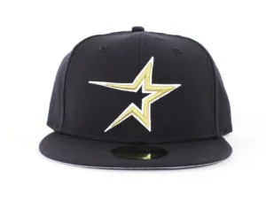 Houston Astros 1999 Retro New Era 59fifty Fitted Hat (Navy Gray Under Brim)