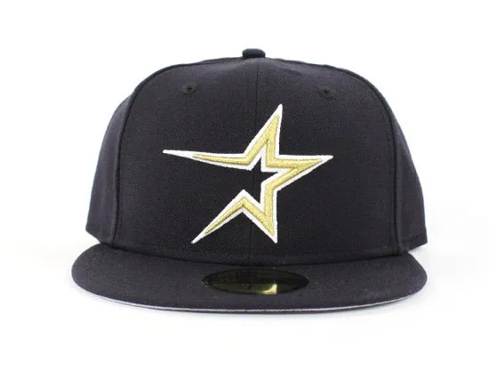 Houston Astros 1999 Retro New Era 59fifty Fitted Hat (Navy Gray Under Brim)