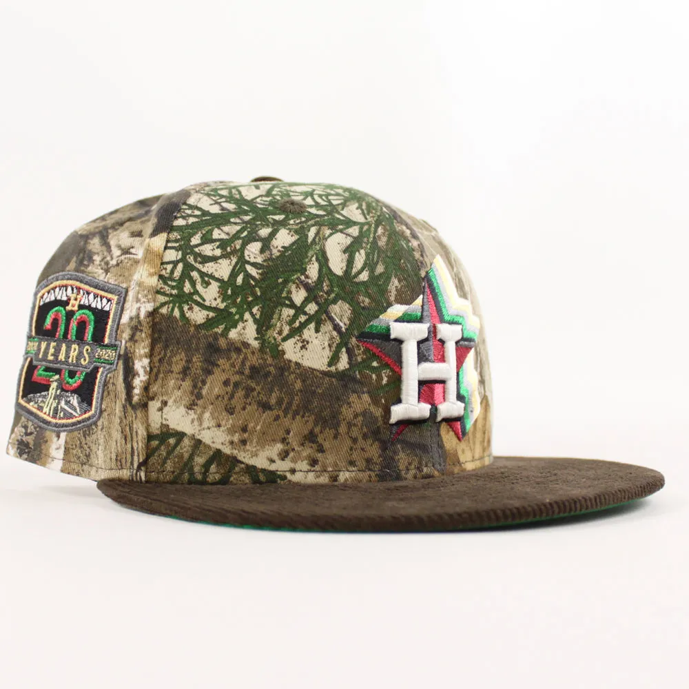 Houston Astros 20 Years New Era 59Fifty Fitted Hat (RealTree Brown Green Under Brim)