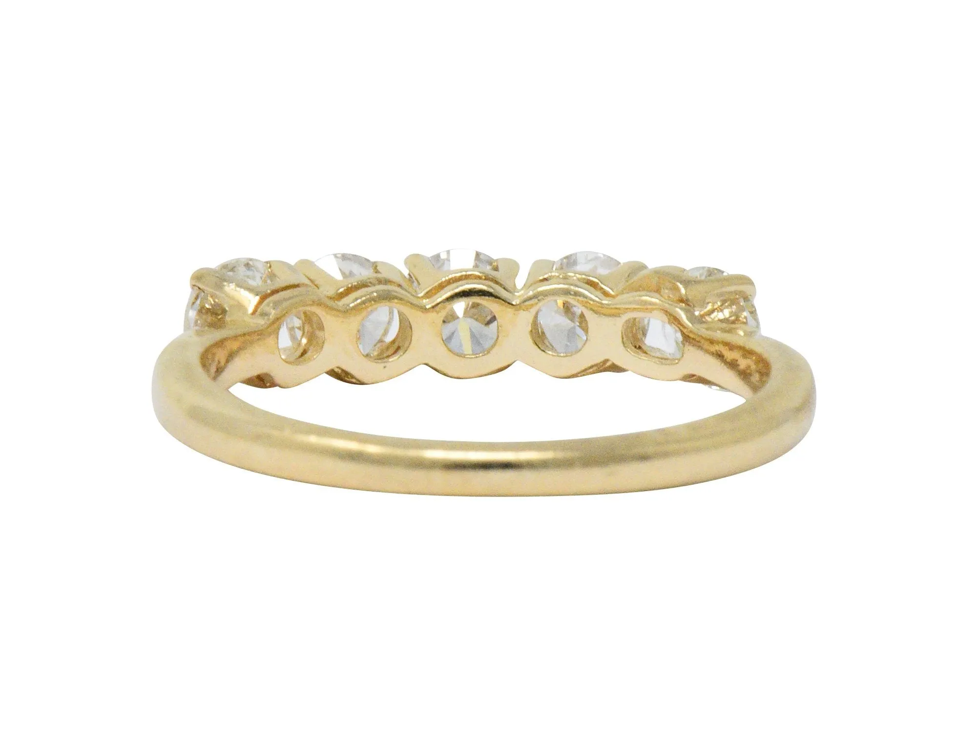 IBG Contemporary 1.10 CTW Diamond 14 Karat Gold 5 Stone Ring