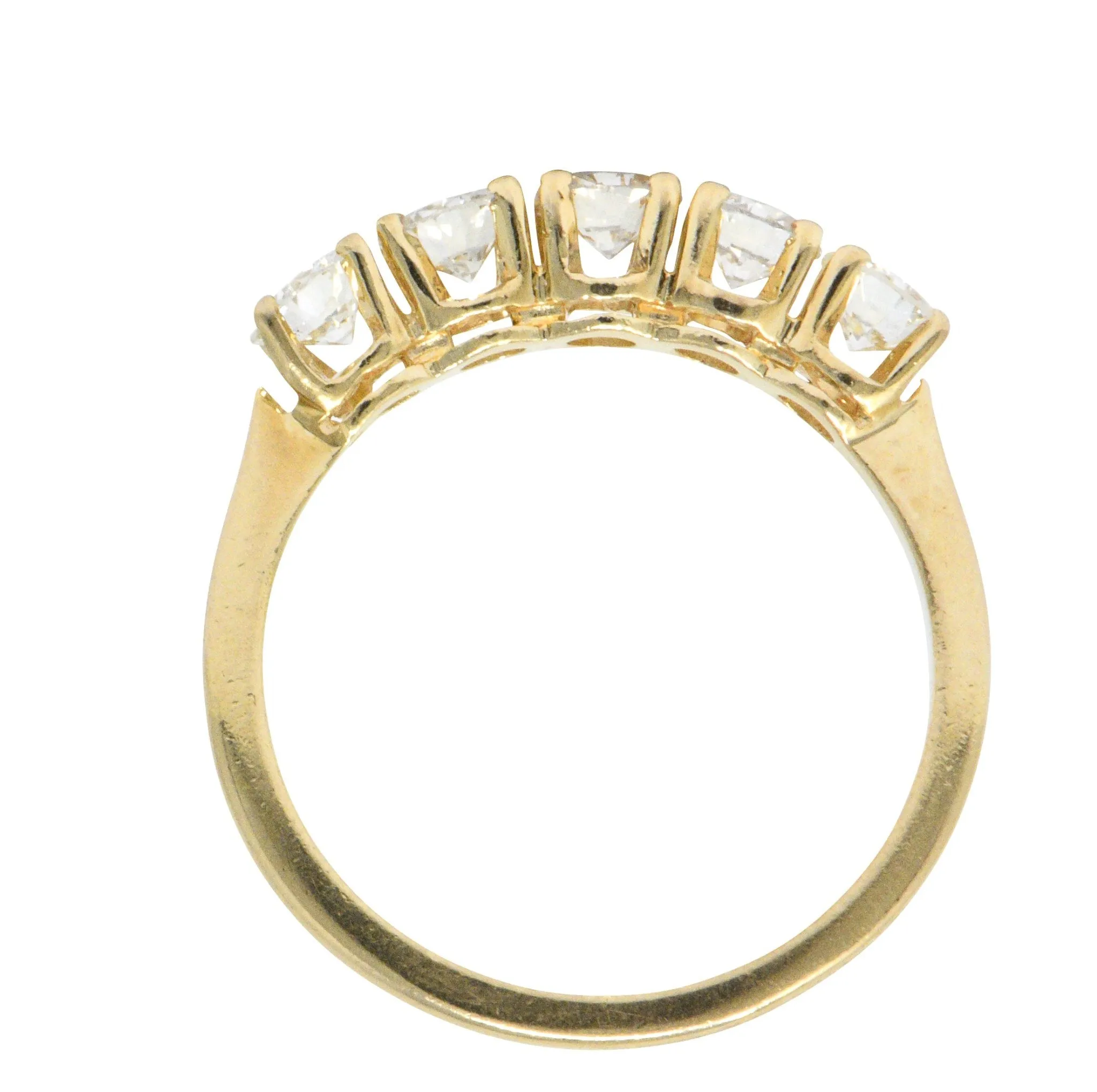 IBG Contemporary 1.10 CTW Diamond 14 Karat Gold 5 Stone Ring
