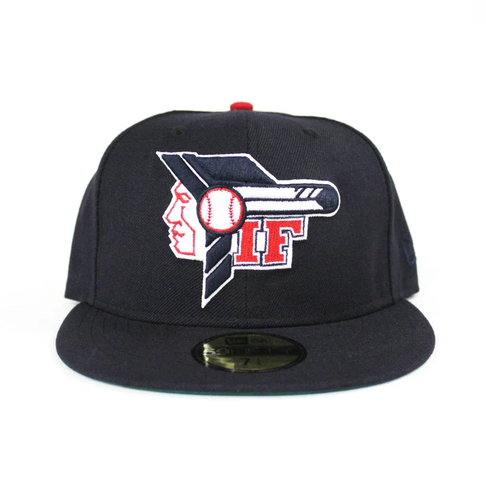Idaho Falls Braves New Era 59Fifty Fitted Hat (Navy Green Under Brim)