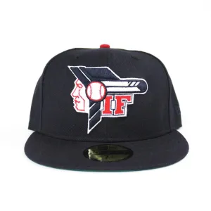 Idaho Falls Braves New Era 59Fifty Fitted Hat (Navy Green Under Brim)