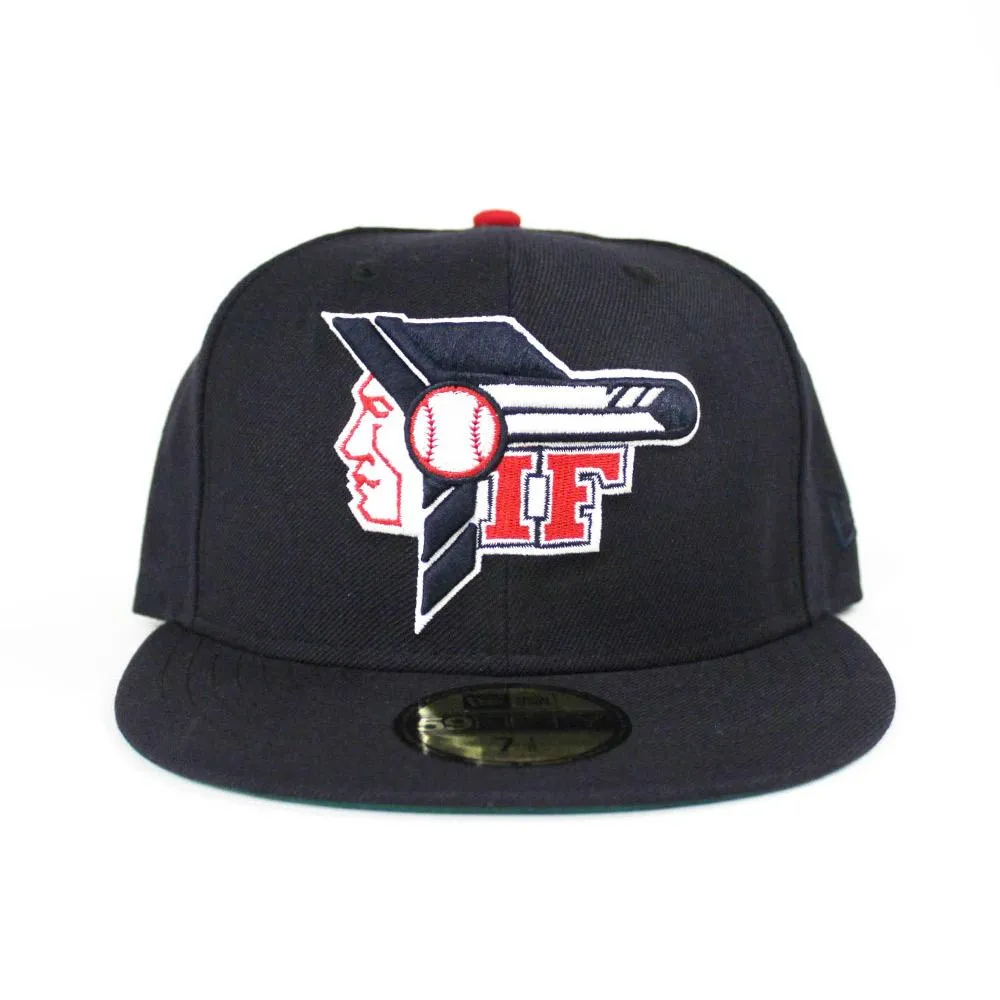 Idaho Falls Braves New Era 59Fifty Fitted Hat (Navy Green Under Brim)