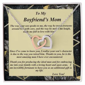 Interlocking Hearts Necklace, For Her, Message Card