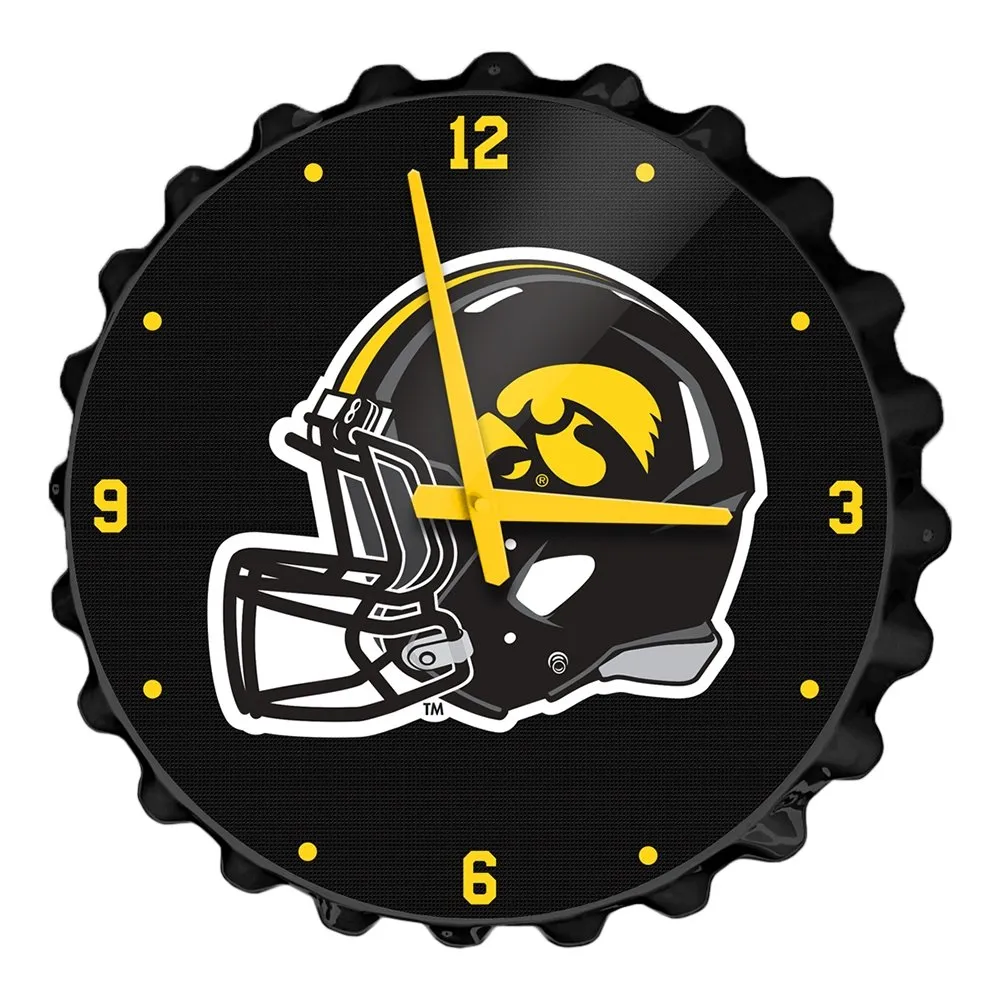 Iowa Hawkeyes: Helmet - Bottle Cap Wall Clock
