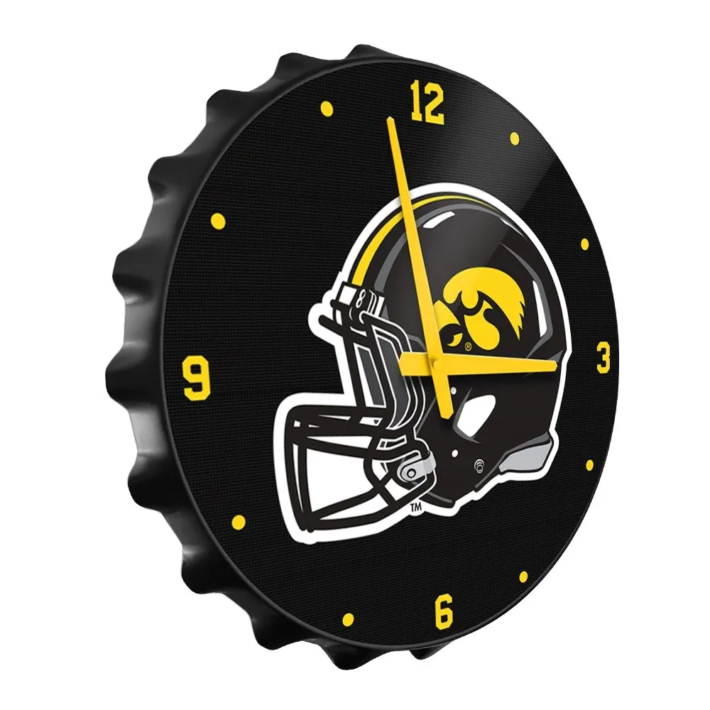 Iowa Hawkeyes: Helmet - Bottle Cap Wall Clock