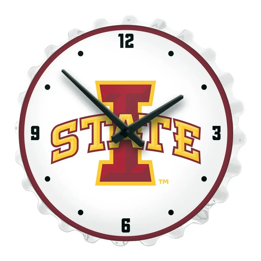 Iowa State Cyclones: Bottle Cap Lighted Wall Clock