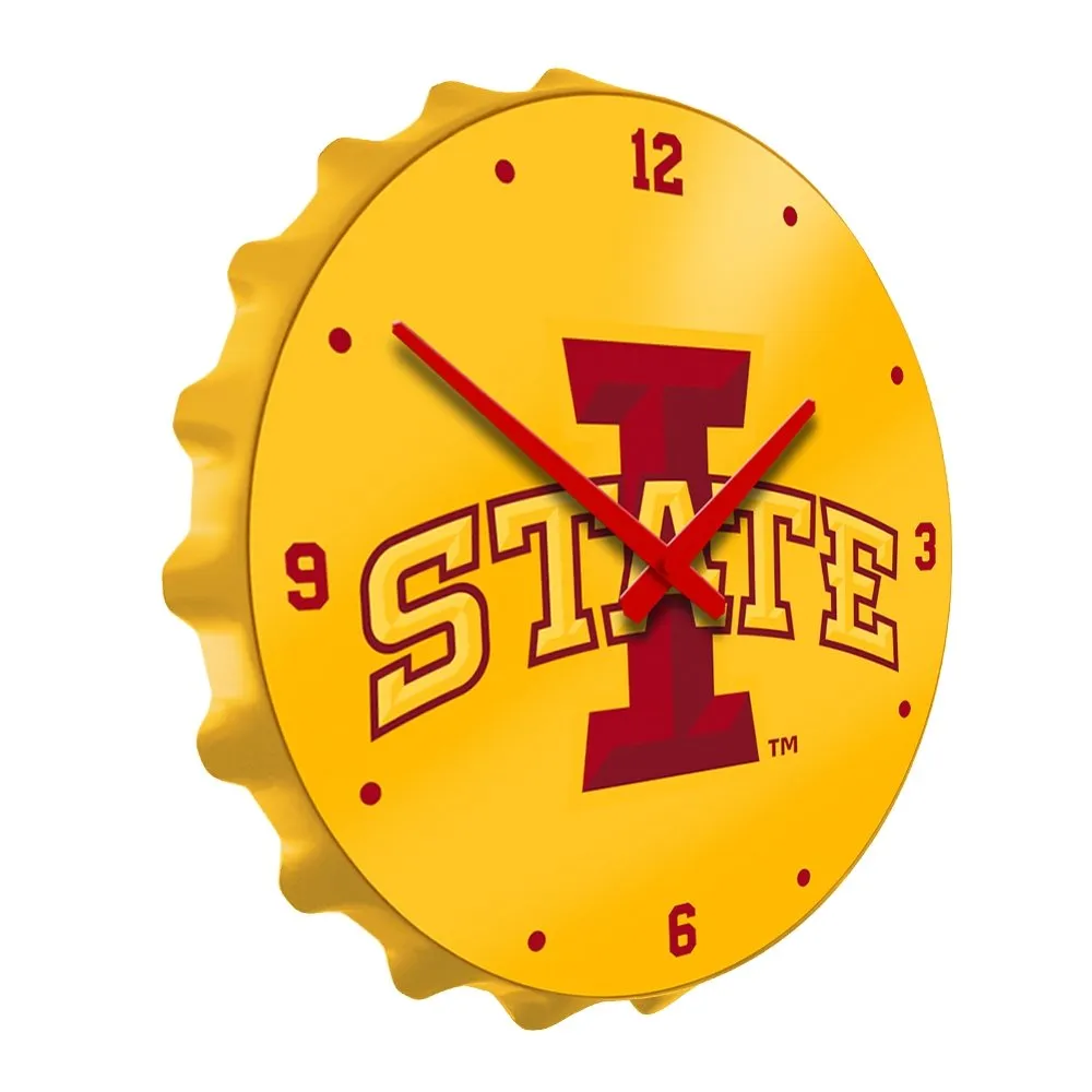 Iowa State Cyclones: Bottle Cap Wall Clock