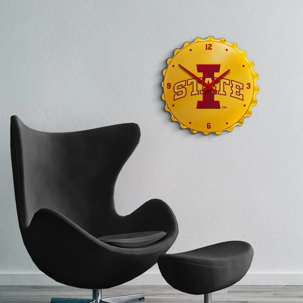 Iowa State Cyclones: Bottle Cap Wall Clock