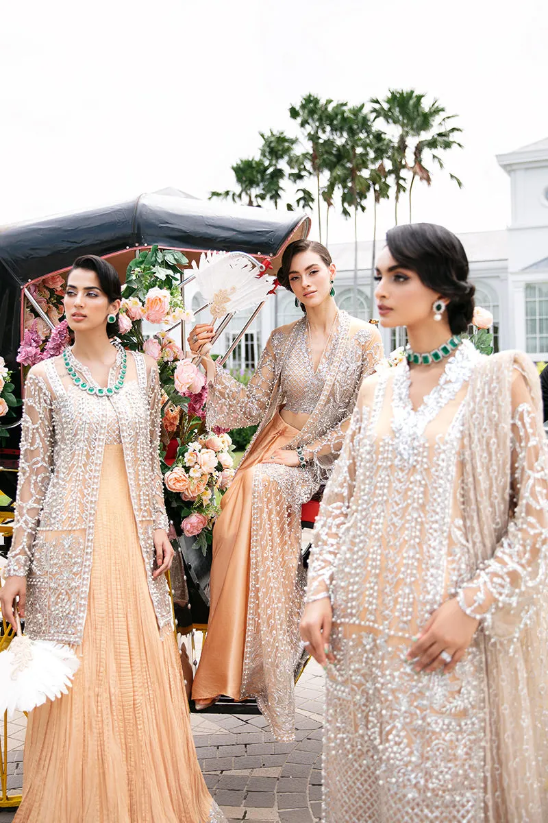Isabelle TDL22-01 | Mushq Serendipity Trousseau De Luxe 2022 Luxury Wedding Collection | Embroidered Net Suits