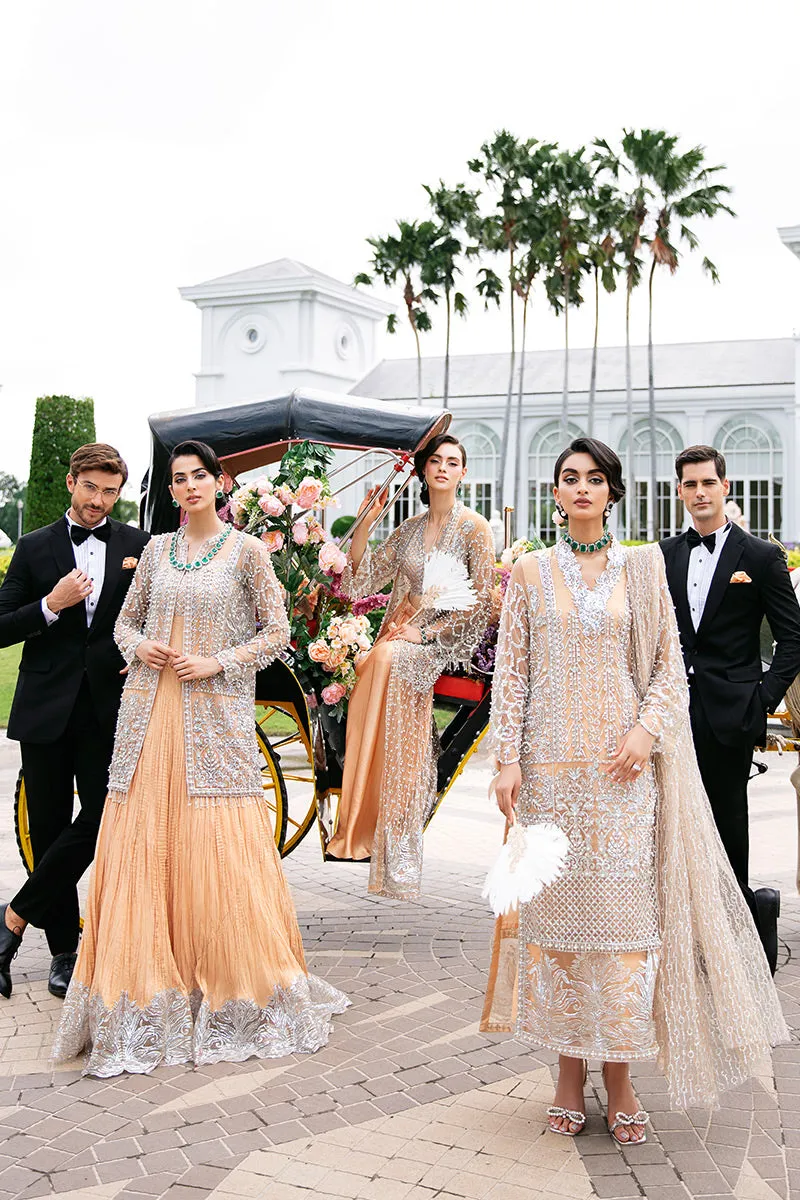 Isabelle TDL22-01 | Mushq Serendipity Trousseau De Luxe 2022 Luxury Wedding Collection | Embroidered Net Suits