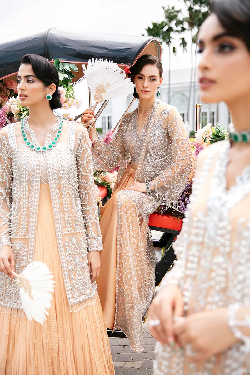 Isabelle TDL22-01 | Mushq Serendipity Trousseau De Luxe 2022 Luxury Wedding Collection | Embroidered Net Suits