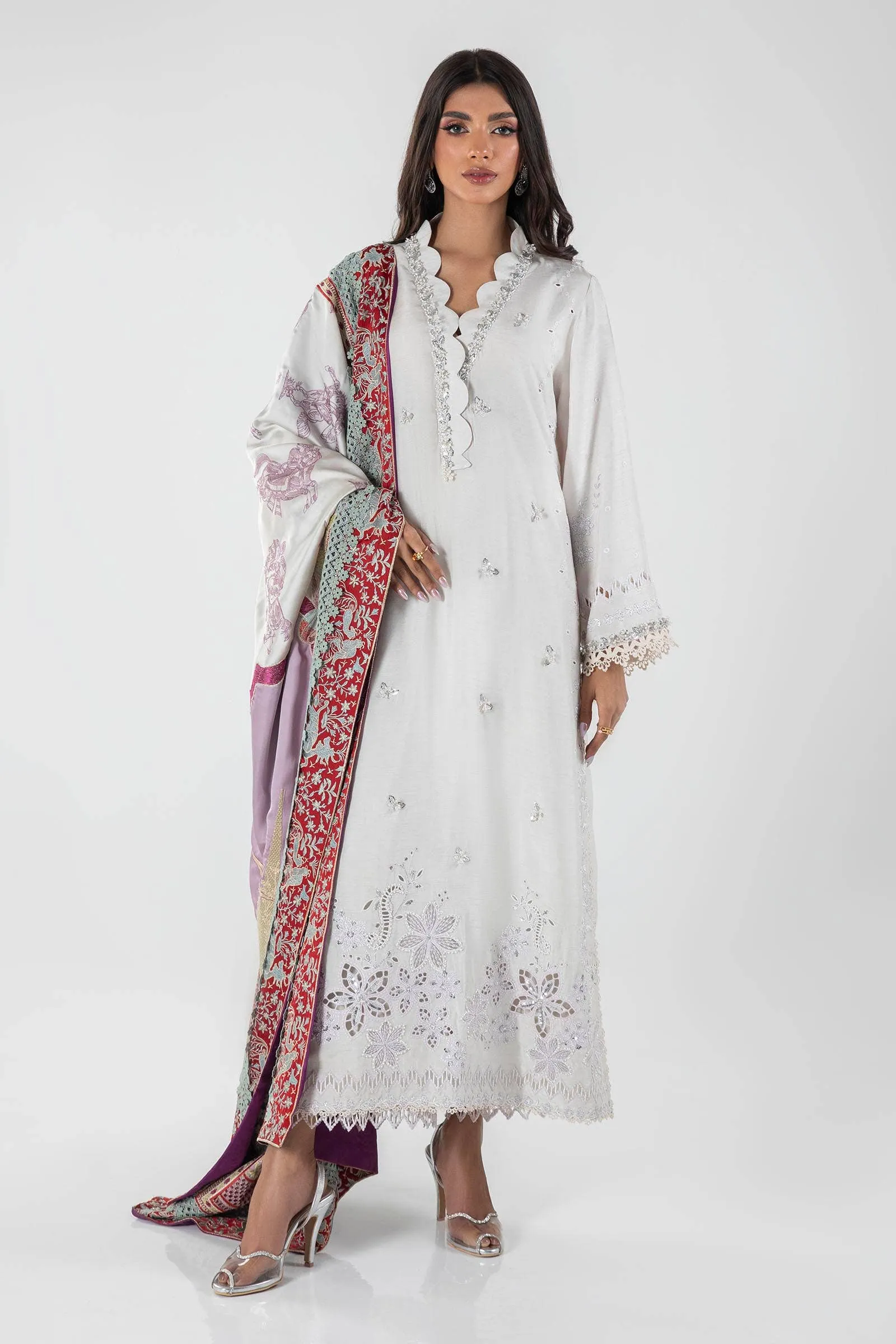 Ivory Shade Straight Shirt Style Luxury Pret Pakistani Salwar Suit