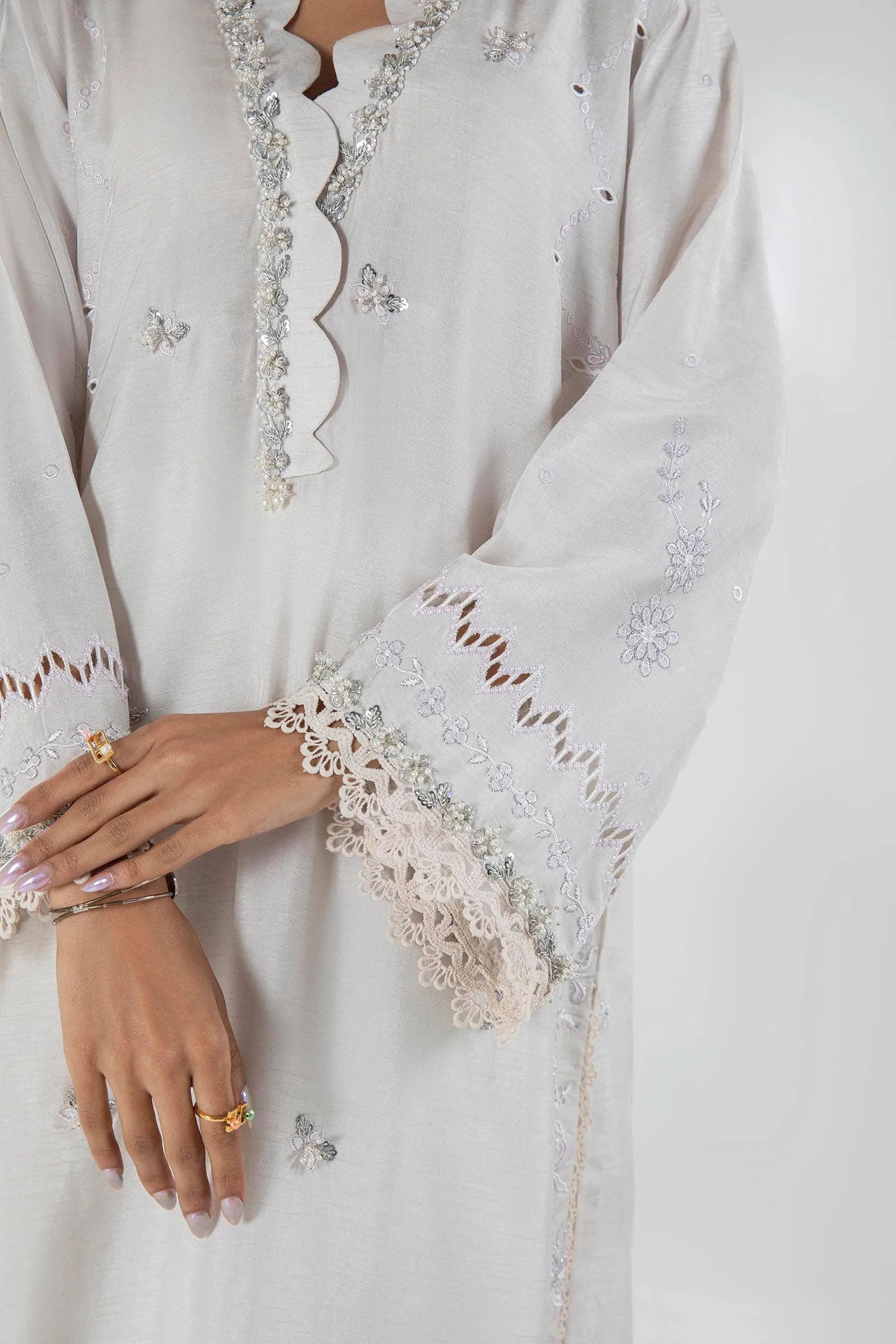 Ivory Shade Straight Shirt Style Luxury Pret Pakistani Salwar Suit