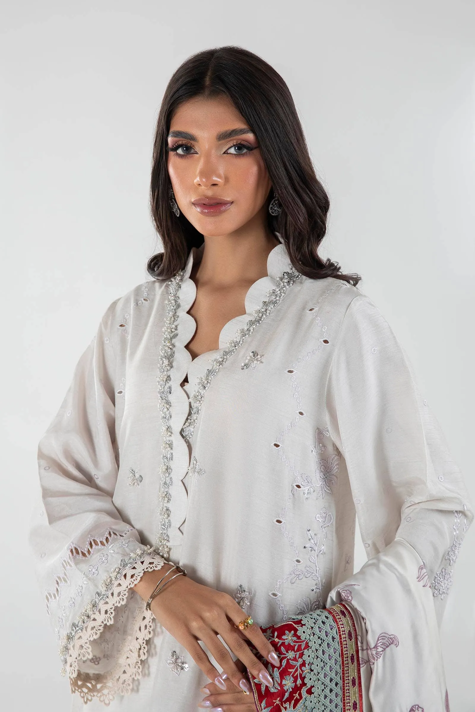 Ivory Shade Straight Shirt Style Luxury Pret Pakistani Salwar Suit